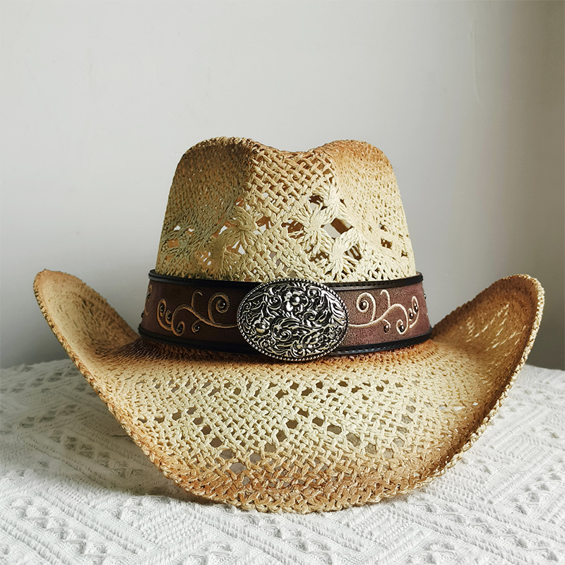 Cowboy Hat Straw - جديد الرجال كاوبوي القش قبعة المرأة