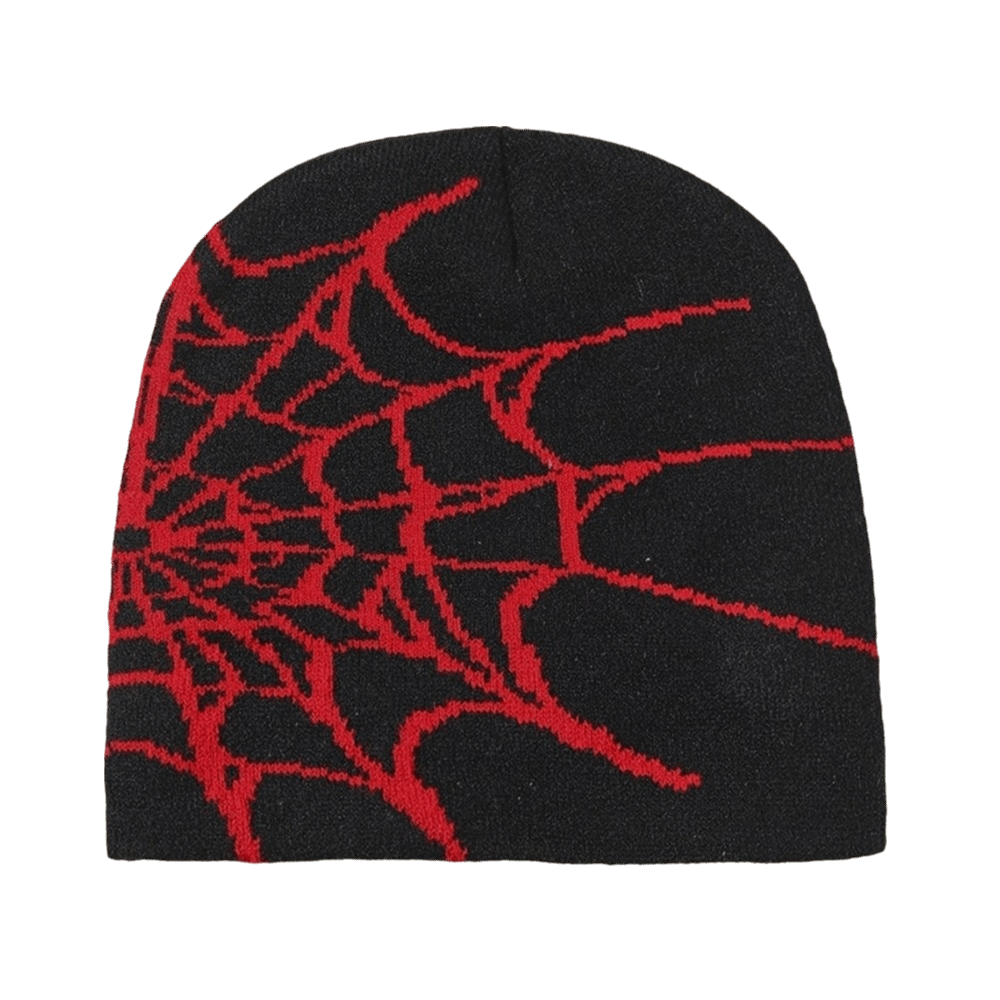 قبعات بيني بنمط شبكة العنكبوت  - مراجعة Beanie Cuffed Knit وسعره
