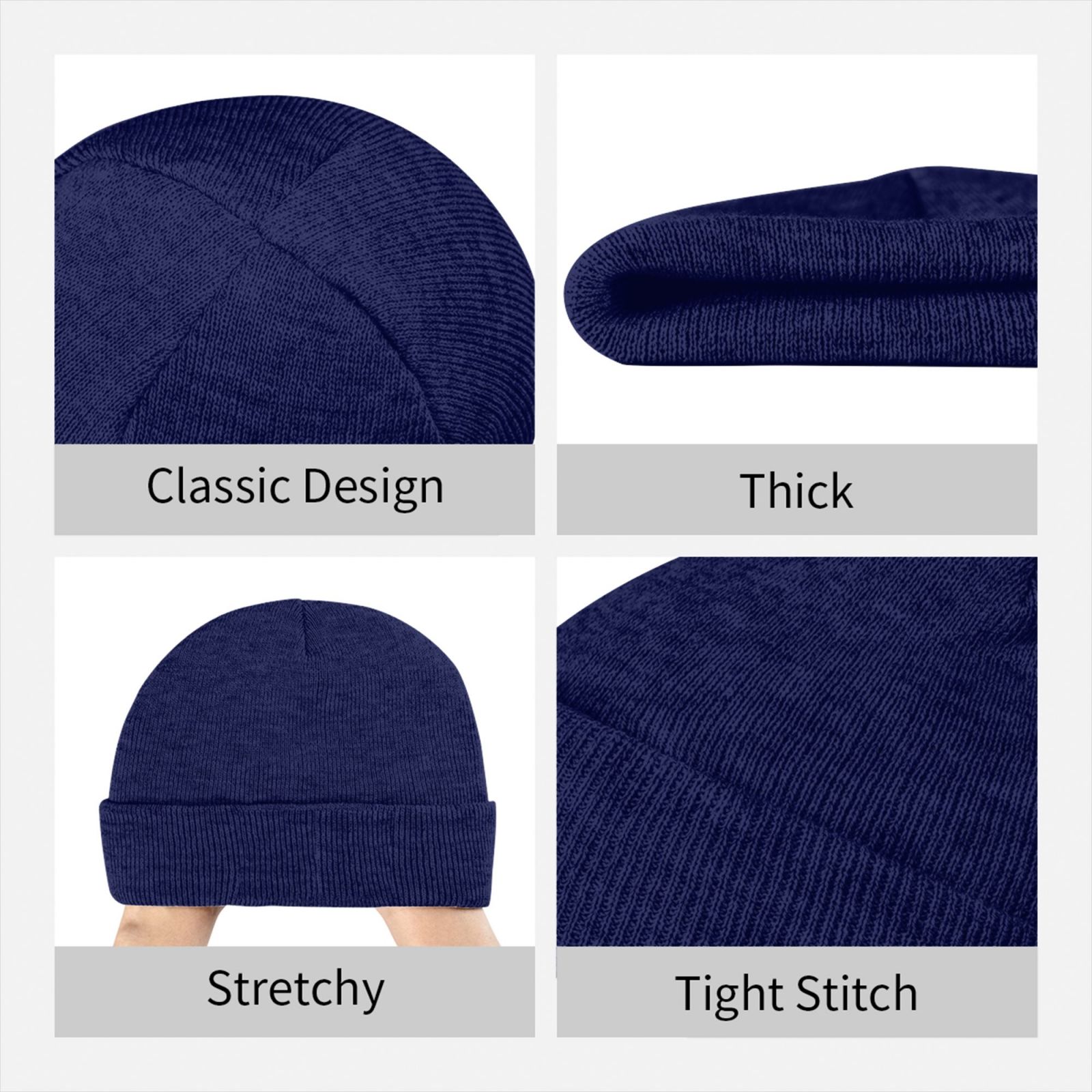 قبعة بيني مخصصة، قبعة شتوية مح - مراجعة Beanie Cuffed Knit وسعره