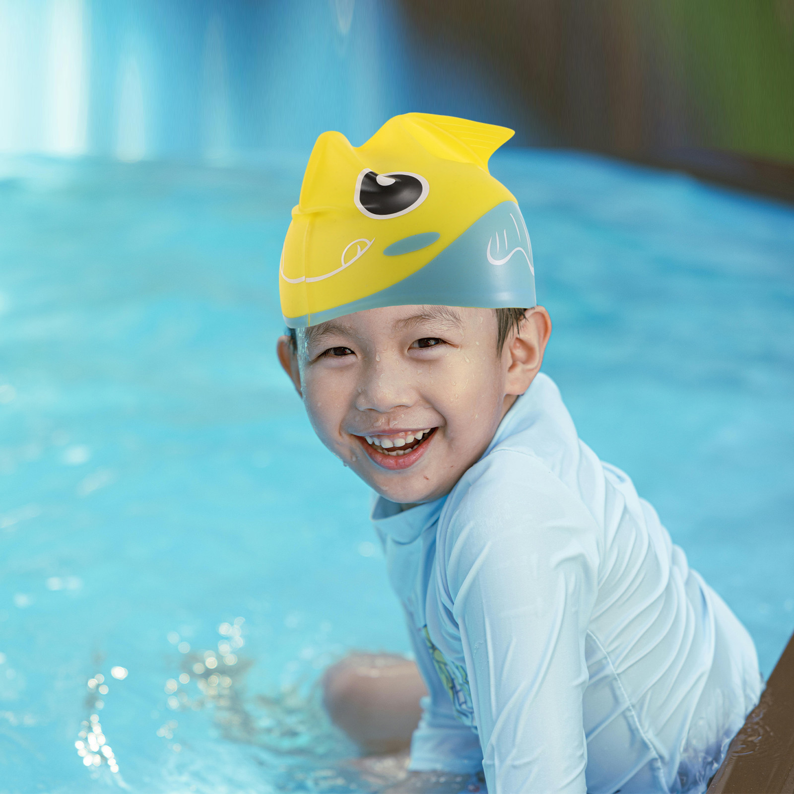 قبعة سباحة للأطفال مصنوعة من ا - مراجعة Swim Hat Silicone وسعره