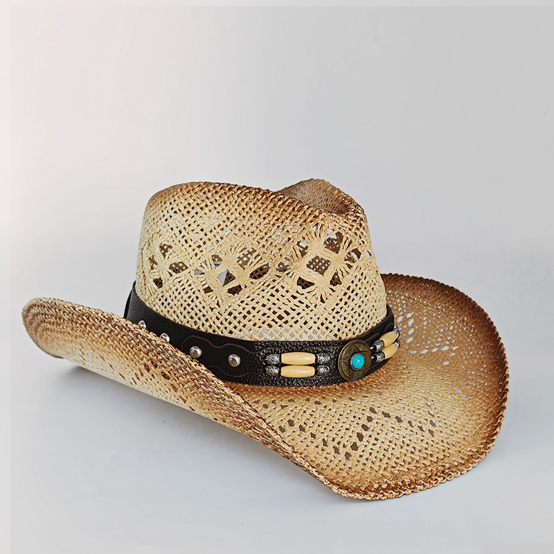جديد الرجال كاوبوي القش قبعة ا - مراجعة Cowboy Hat Straw وسعره