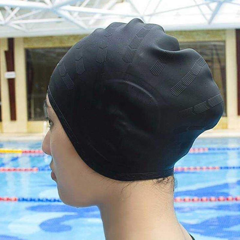 【F】قبعات سباحة مرنة للغاية للب - مراجعة Swim Hat Silicone وسعره