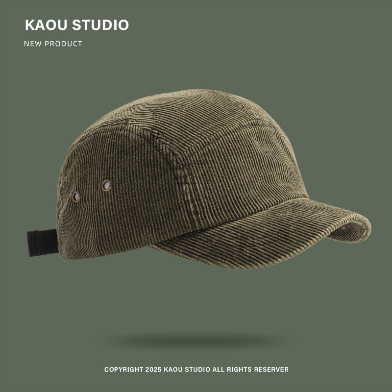 اليابانية الرجعية بلون سروال ق - مراجعة Corduroy Cap 5 Panel وسعره