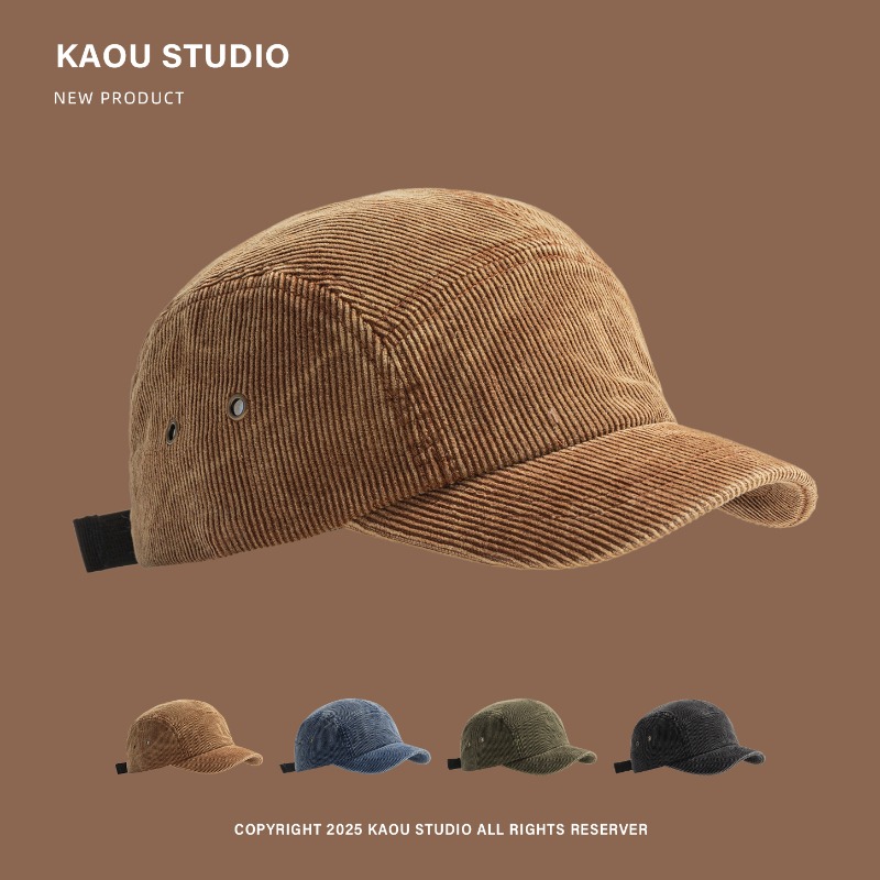 اليابانية الرجعية بلون سروال ق - مراجعة Corduroy Cap 5 Panel وسعره